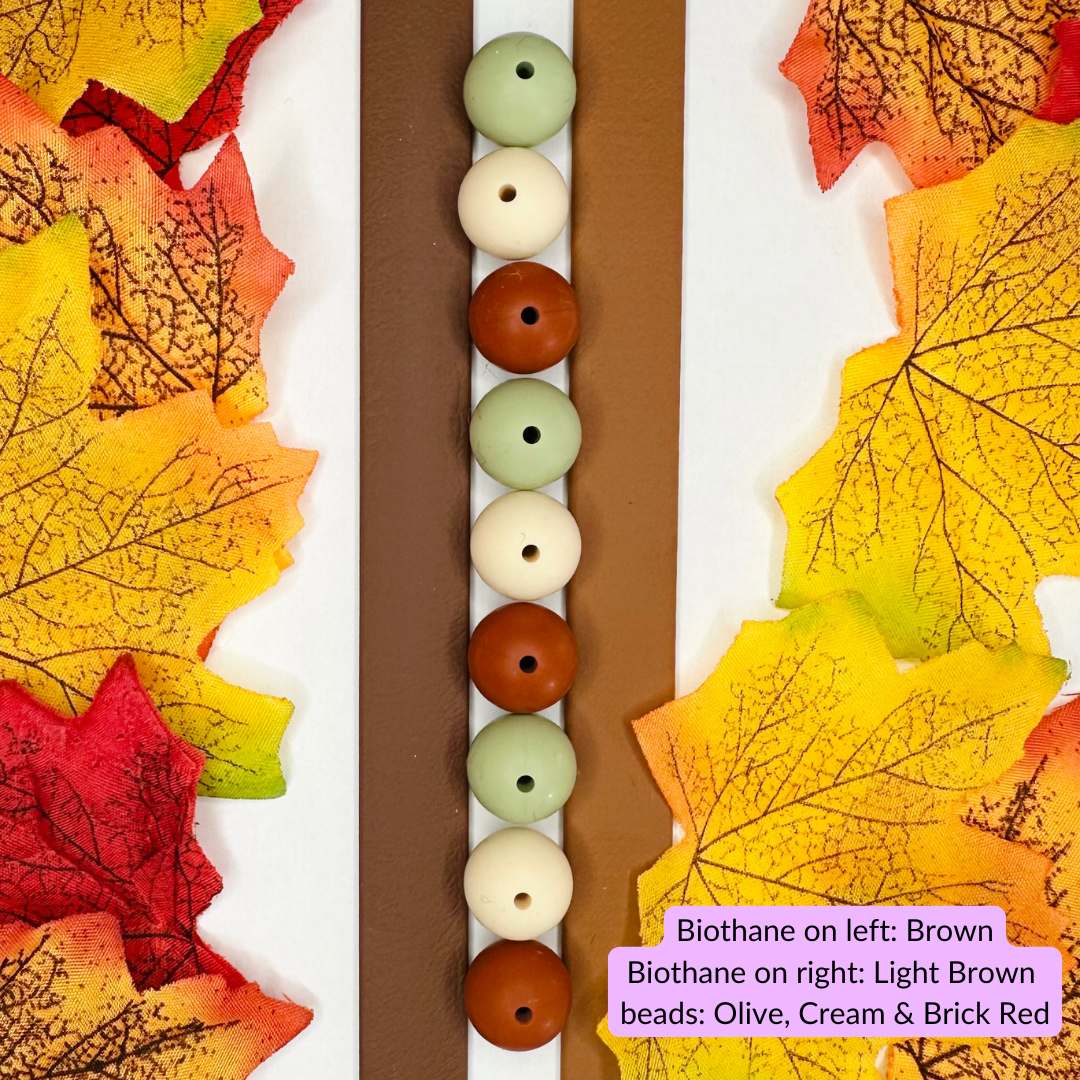 Autumn Biothane Beaded Dog Lead