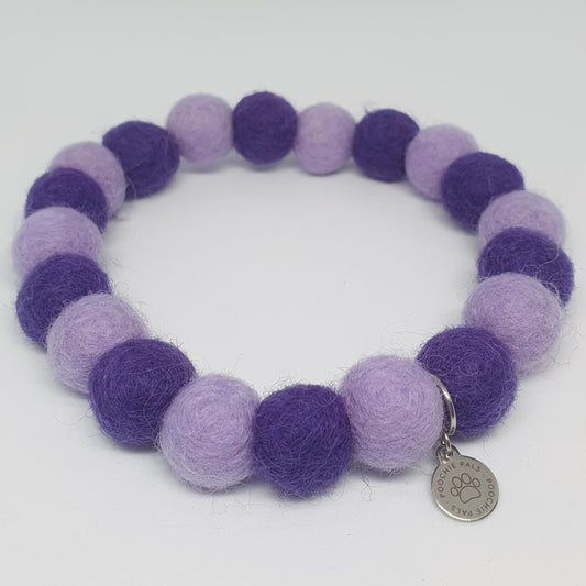 Purple Passion Pom Pom Dog Collar Necklace