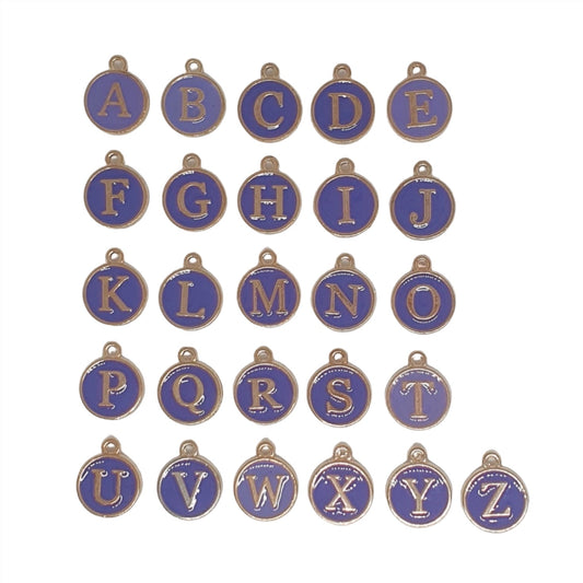 Purple Letter Charm