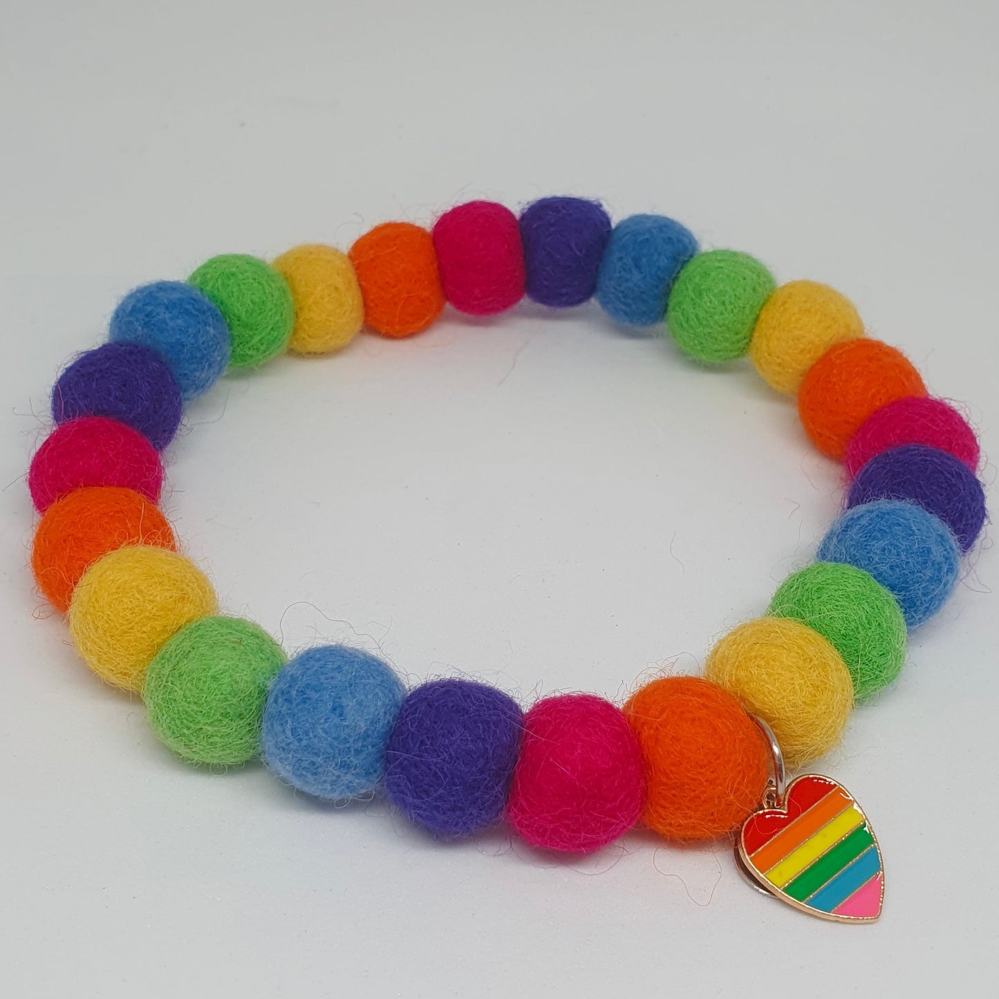 Rainbow Pom Pom Dog Collar Necklace