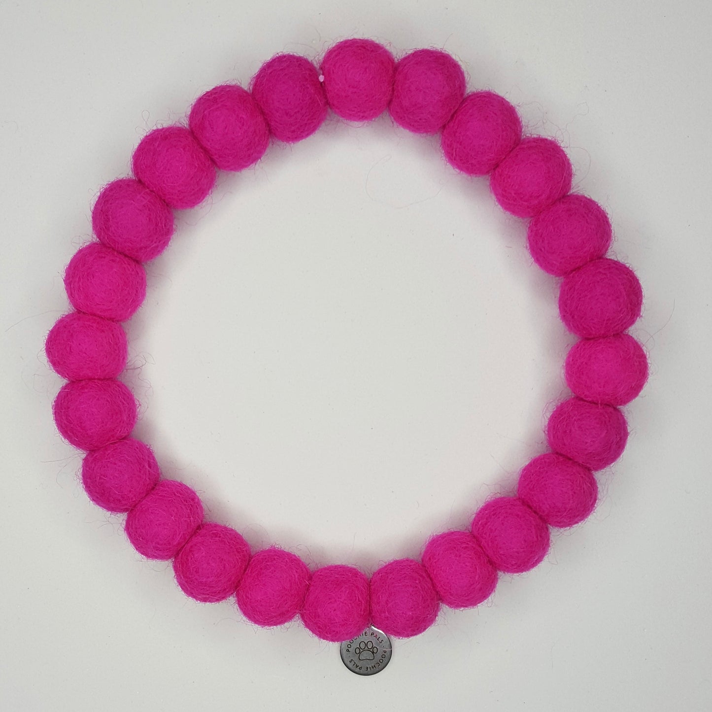 Fuchsia Pom Pom Collar