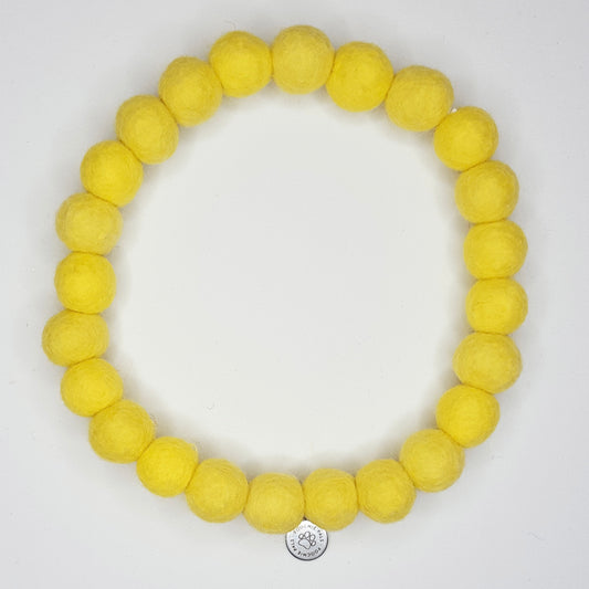 Yellow Pom Pom Collar