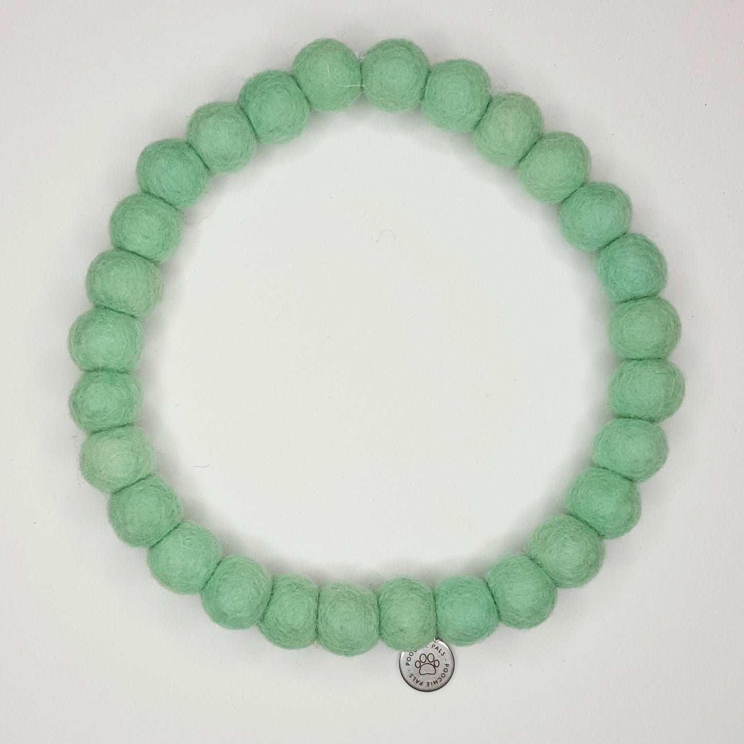 Aquamarine Green Pom Pom Collar