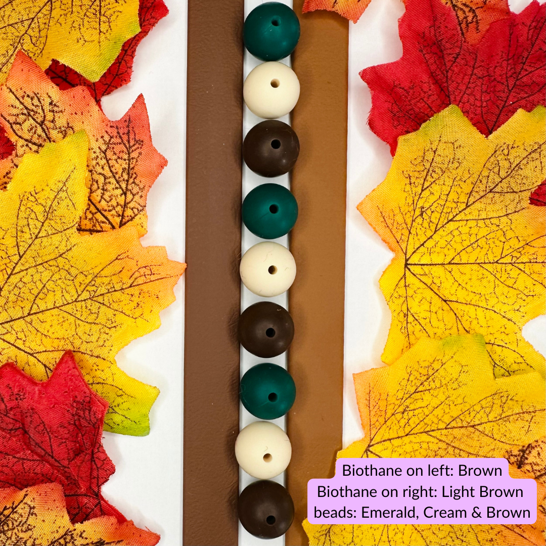 Autumn Biothane Beaded Dog Lead