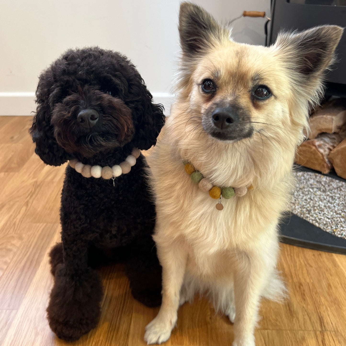 Puppuccino Pom Pom Collar Necklace