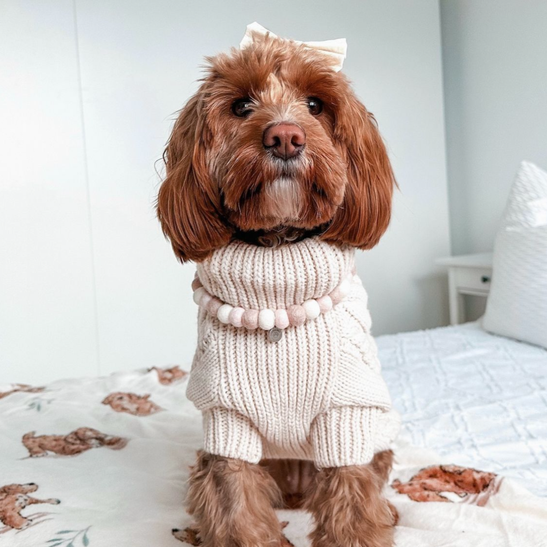 Cookies & Cream Pom Pom Collar