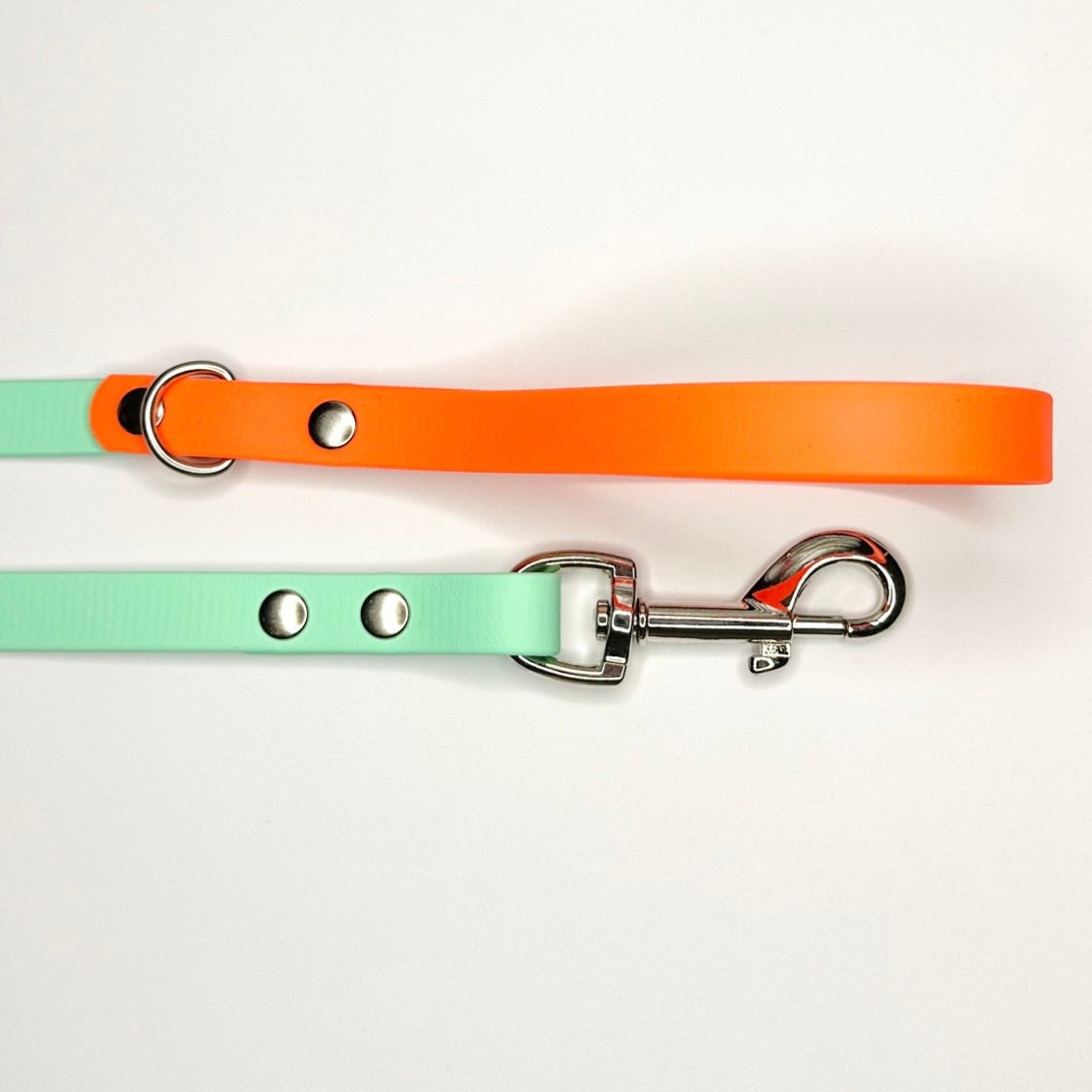 Orange & Mint Biothane Dog Lead