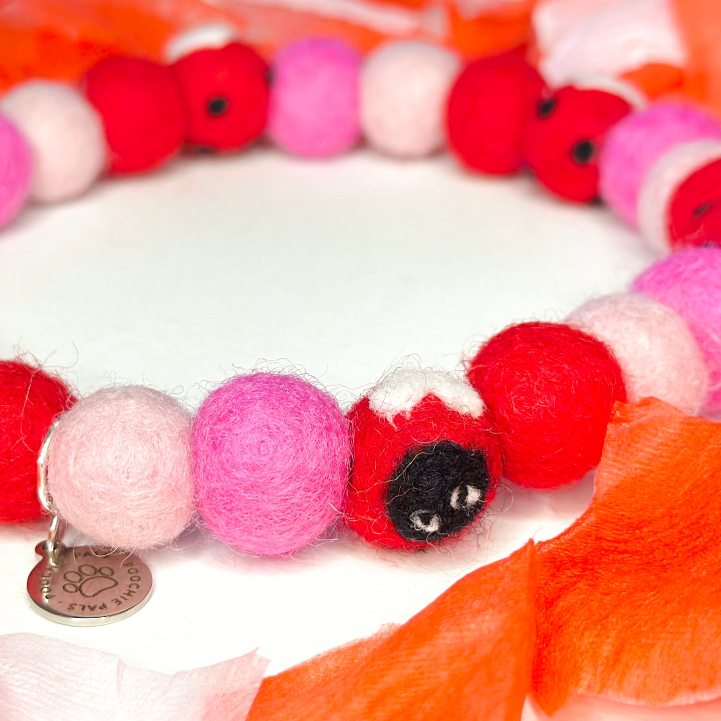 Love Bug Pom Pom Collar