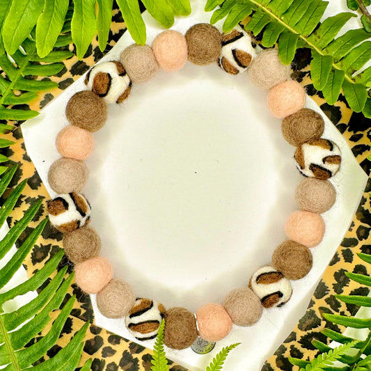 Leopard Pom Pom Collar