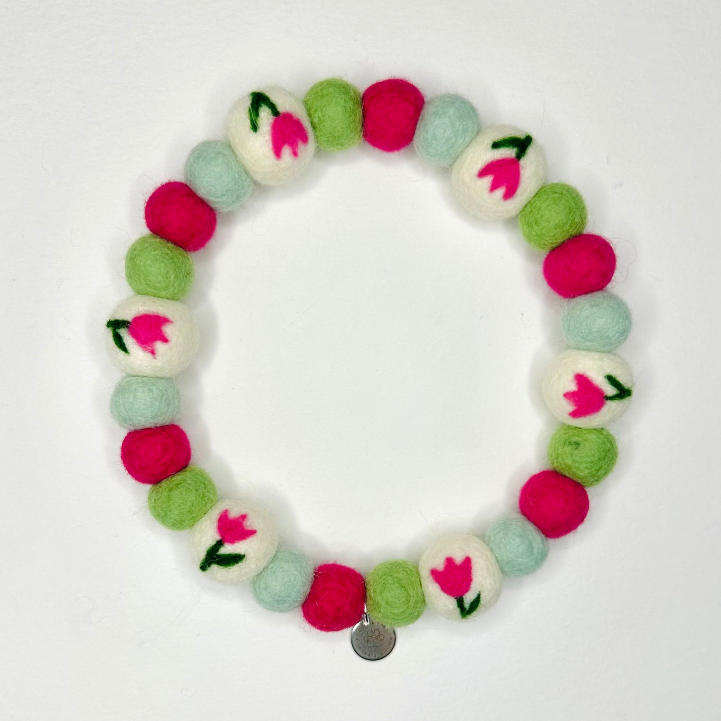 Tulip Field Pom Pom Collar