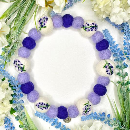 Whimsical Spring Pom Pom Collar